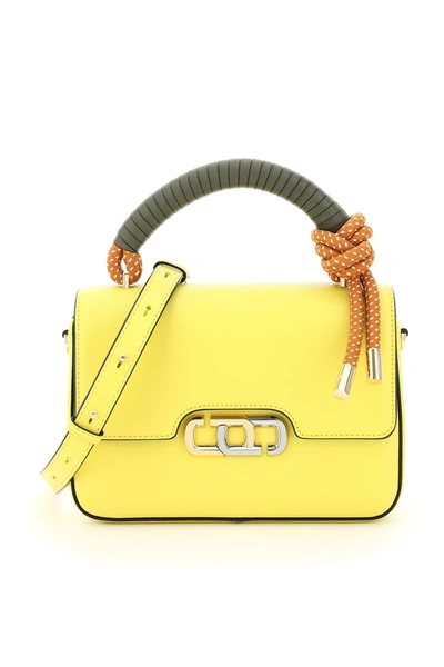 Shop Marc Jacobs The J Link Leather Bag In Pomelo Yellow (yellow)