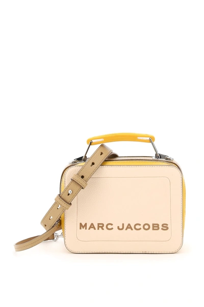 Shop Marc Jacobs The Softbox Mini Bag In Apricot Beige Multi (yellow)