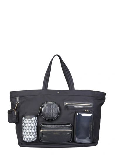 Shop Anya Hindmarch Large Tote Bag In Nero