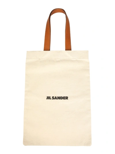 Shop Jil Sander Large Shopper Bag In Bianco