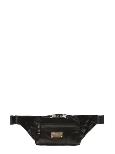 Shop Dolce & Gabbana Nylon Samboilz Belt Bag In Nero