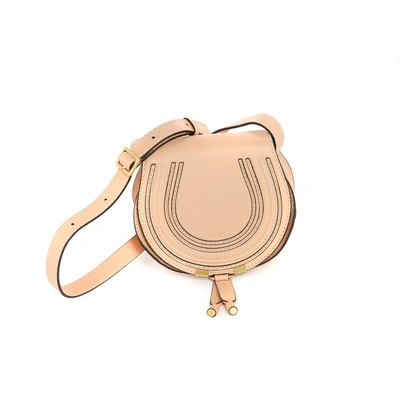 Shop Chloé Mini Marcie Bag In Peach Bloom