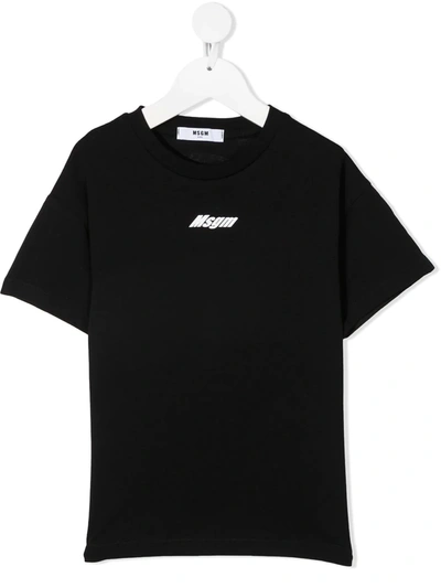 Shop Msgm Logo Print T-shirt In Black