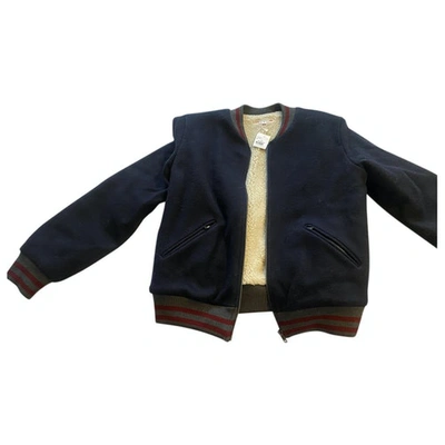 Pre-owned Bonpoint Wool Jacket In Navy