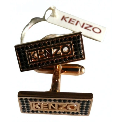 Pre-owned Kenzo Cufflinks In Gold