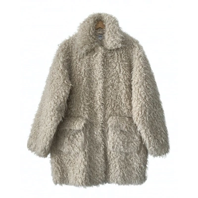 Pre-owned Opening Ceremony Ecru Faux Fur Coat