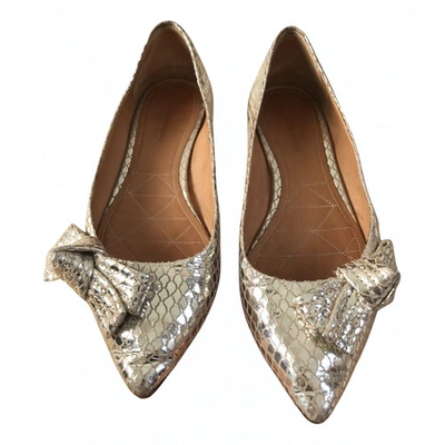 Pre-owned Isabel Marant Gold Leather Ballet Flats