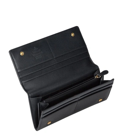 Shop Vivienne Westwood Saffiano Zip-around Wallet In Black