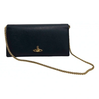 Pre-owned Vivienne Westwood Navy Leather Clutch Bag