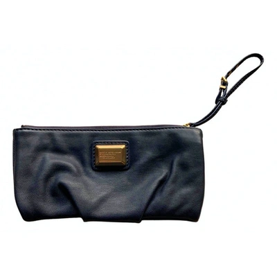 Pre-owned Marc By Marc Jacobs Leather Clutch Bag In Blue