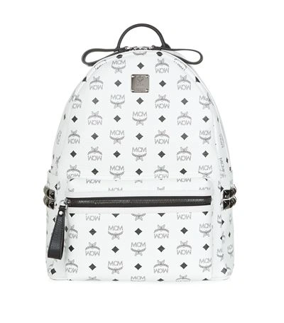 Mcm Stark Medium Visetos Backpack In White