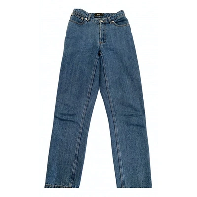 APC Pre-owned Straight Jeans In Blue