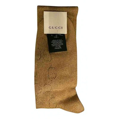Pre-owned Gucci Beige Cotton Gloves