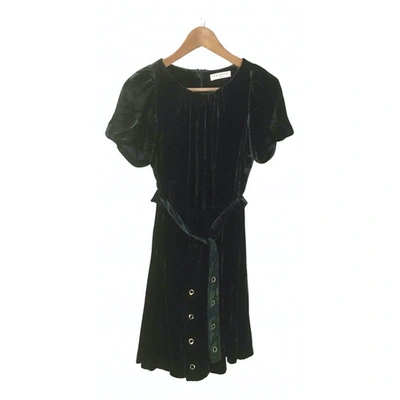 Pre-owned Sandro Fall Winter 2019 Green Velvet Dress