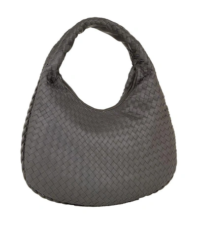 Shop Bottega Veneta Small Intrecciato Veneta Hobo Bag In New Light Grey