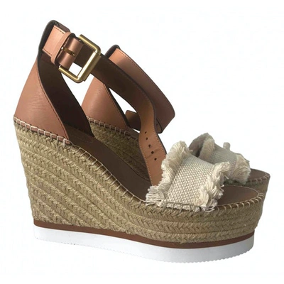 Pre-owned See By Chloé Beige Leather Espadrilles
