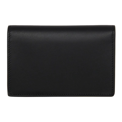 Shop Givenchy Black Latex Logo Bifold Wallet In 008 Black/s