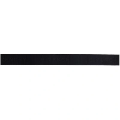 Shop Givenchy Black Logo Webbing Belt In 001 Black
