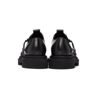 Shop Givenchy Black Combat Zipped Derbys In 001 Black