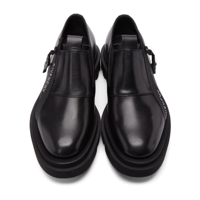 Shop Givenchy Black Combat Zipped Derbys In 001 Black