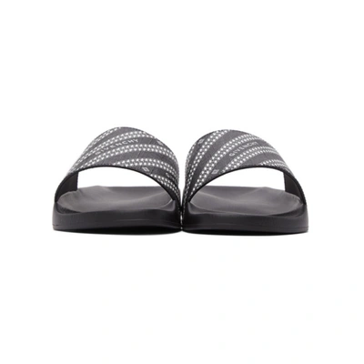 Shop Givenchy Black & White Chain Sandals In 004 Black/w