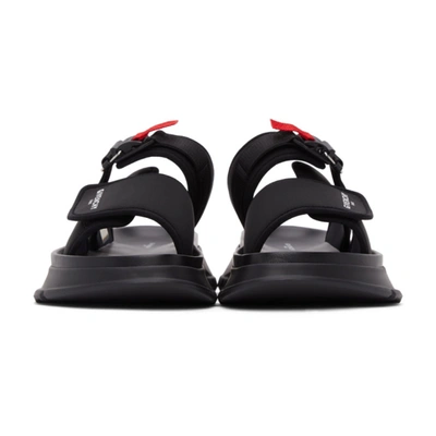 Shop Givenchy Black & Red Neoprene Spectre Sandals In 001 Black
