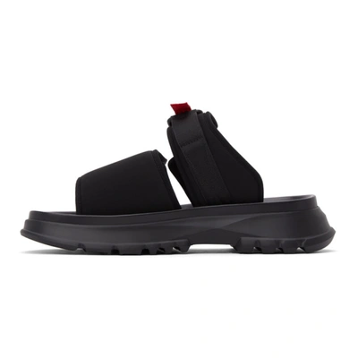 Shop Givenchy Black & Red Neoprene Spectre Sandals In 001 Black
