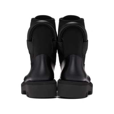 Shop Givenchy Black Neoprene & Rubber Combat Boots In 001 Black