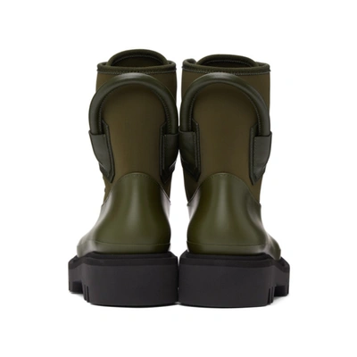 Shop Givenchy Khaki Neoprene & Rubber Combat Boots In 309 Militar