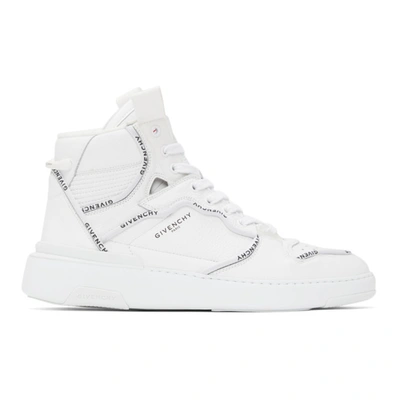 Givenchy Men's Wing Logo Leather High-top Trainers In 100 White | ModeSens