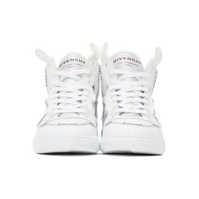 Shop Givenchy Off-white Wing High-top Sneakers In 100 White