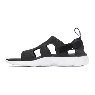 Shop Nike Black & White Owaysis Sandals In 001 Black/w