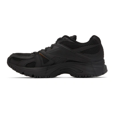 Shop Vetements Black Reebok Edition Artisanal Logo Spike Runner Sneakers In All Black 14620051