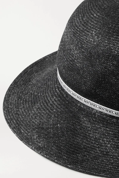 Shop Maison Michel Kendall Straw Hat In Black