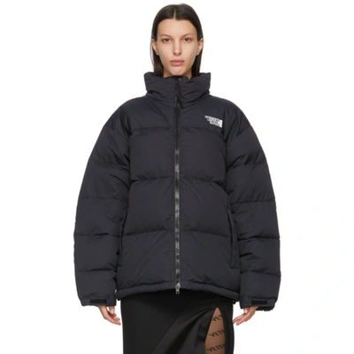 Shop Vetements Black Down 'limited Edition' Logo Puffer Jacket In Black / Bla