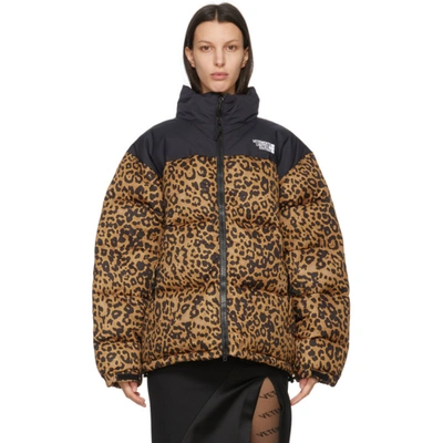 Shop Vetements Brown & Black Leopard 'limited Edition' Puffer Jacket In Leopard / B