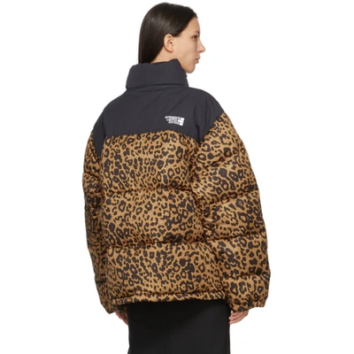 Shop Vetements Brown & Black Leopard 'limited Edition' Puffer Jacket In Leopard / B