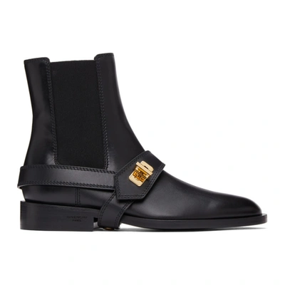 Shop Givenchy Black Eden Chelsea Boots In 001-black