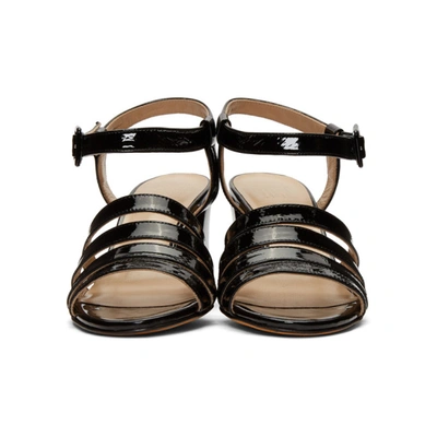 Shop Maryam Nassir Zadeh Black Patent Palma High Sandals In 002 Blackpa