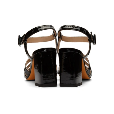 Shop Maryam Nassir Zadeh Black Patent Palma High Sandals In 002 Blackpa