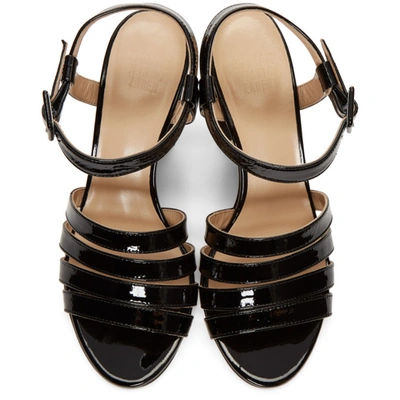 Shop Maryam Nassir Zadeh Black Patent Palma High Sandals In 002 Blackpa
