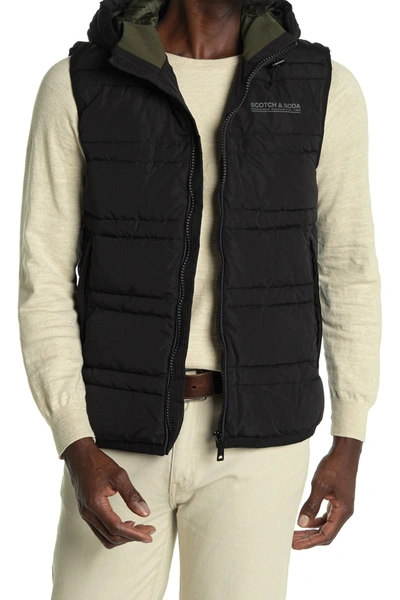 Shop Scotch & Soda Primaloft Hooded Vest In 0008-black