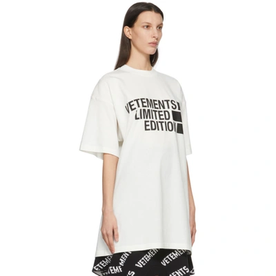 Shop Vetements White 'limited Edition' Big Logo T-shirt