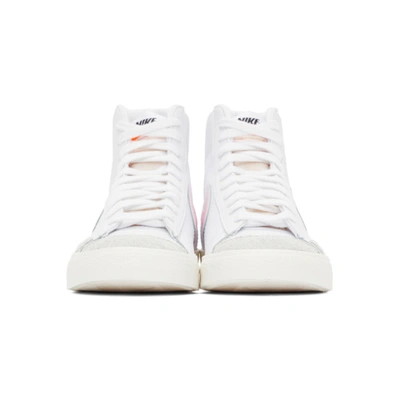 Shop Nike White & Pink Blazer Mid '77 Vintage Sneakers In 108 White