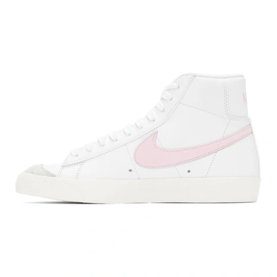 Shop Nike White & Pink Blazer Mid '77 Vintage Sneakers In 108 White