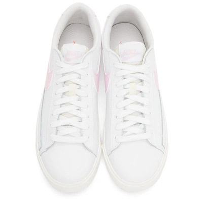 Shop Nike White & Pink Blazer Low Sneakers In 106 White