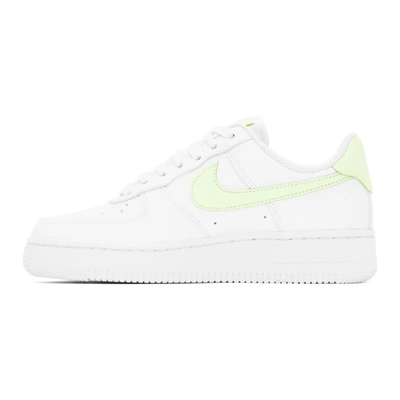 Shop Nike White & Yellow Air Force 1 '07 Sneakers In 159 White