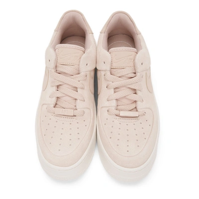 Shop Nike Beige Air Force 1 Sage Sneakers In 201 Particl