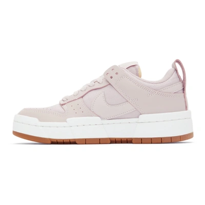 Shop Nike Pink Dunk Disrupt Low Sneakers In 003 Platinu