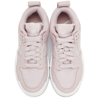 Shop Nike Pink Dunk Disrupt Low Sneakers In 003 Platinu